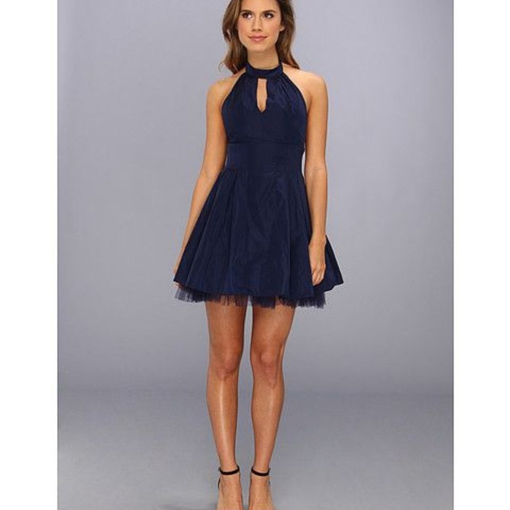 BCBGeneration Halter OpenBack dress NAVY